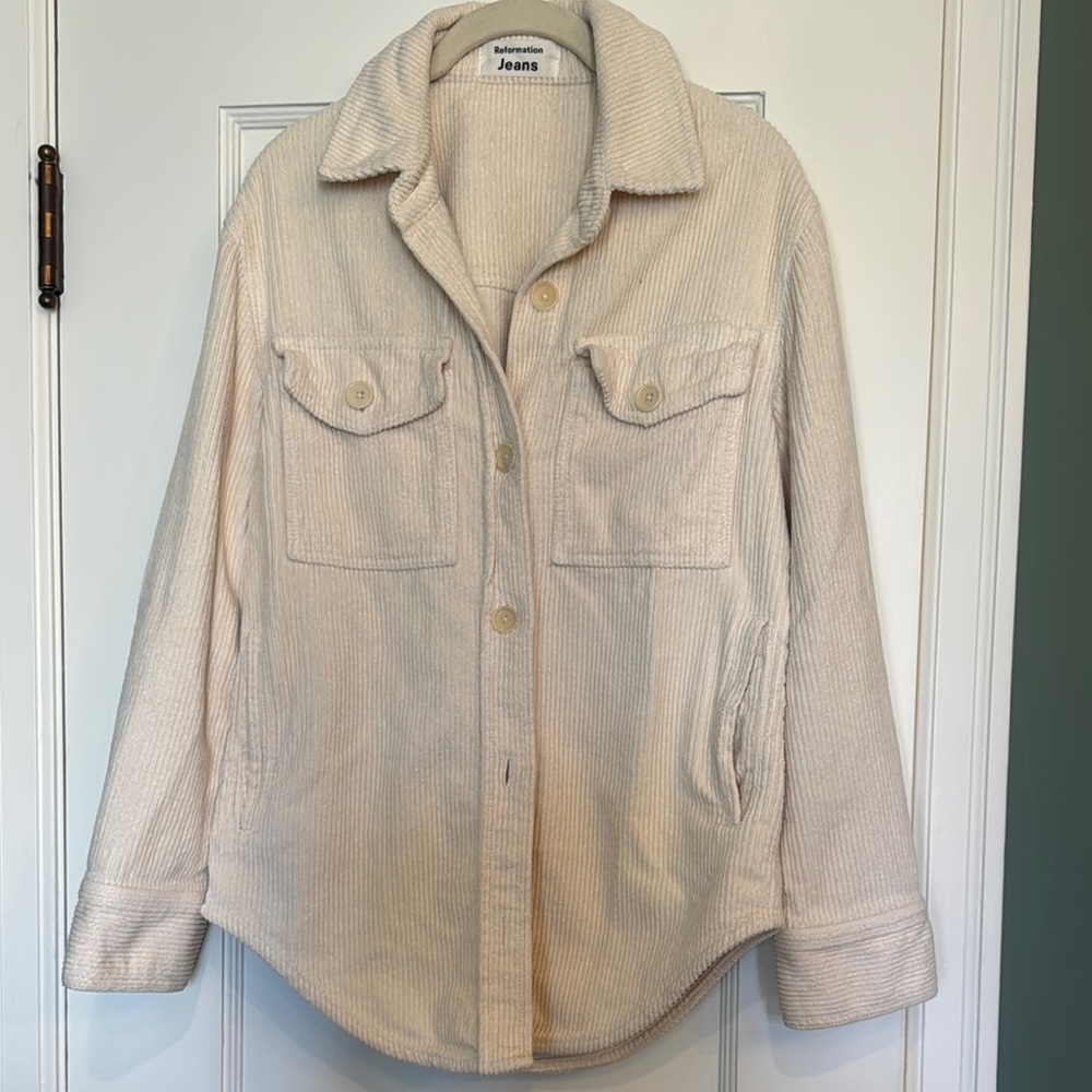Reformation Cream Utility Jacket with Relaxed Fit